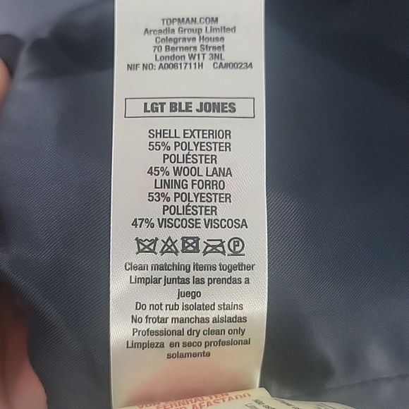 Men's Topman Size 44 Suit Vest - Picture 5 of 5